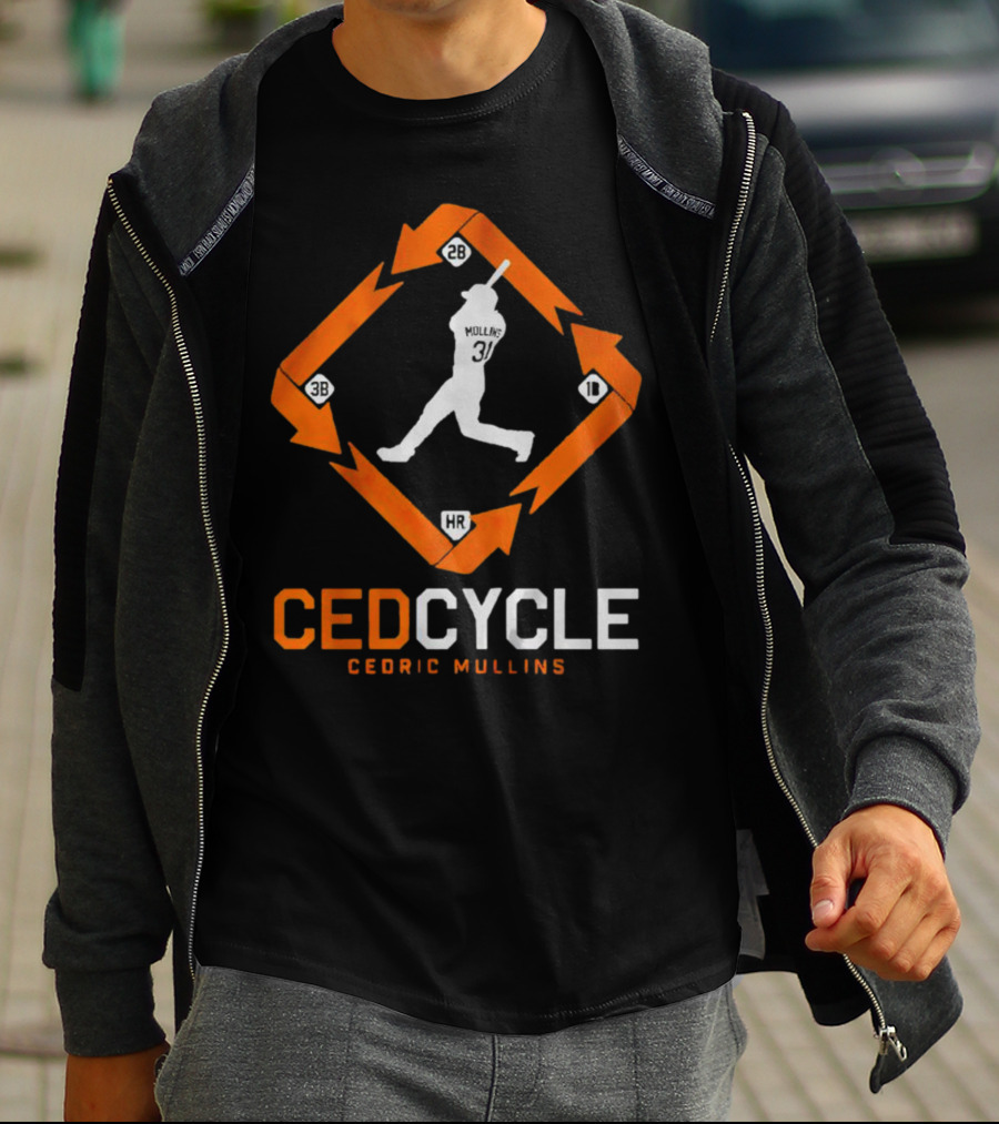 Baltimore Orioles Cedric Mullins Ced Cycle HR 1B 2B 3B T-Shirt