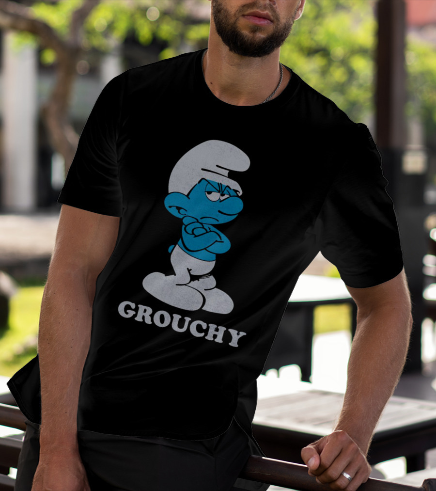 Grouchy Smurf Crossed Arms Stance T-Shirt