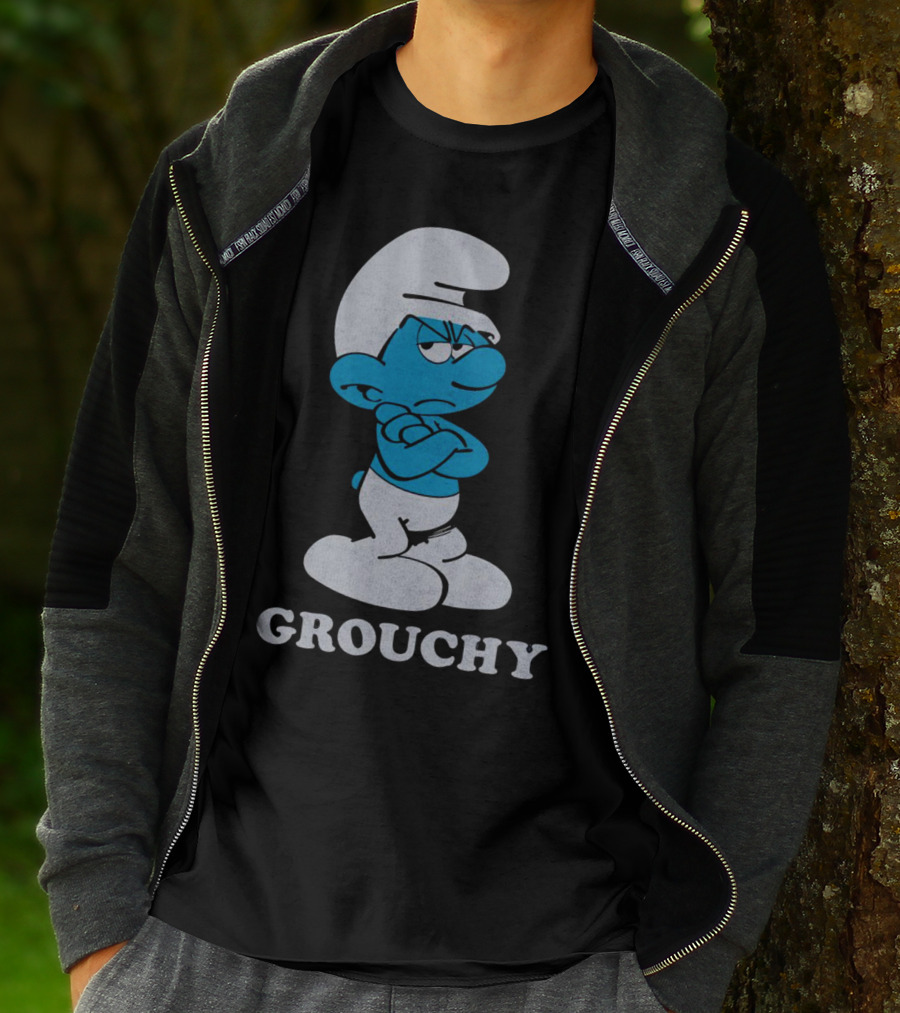 Grouchy Smurf Crossed Arms Stance T-Shirt