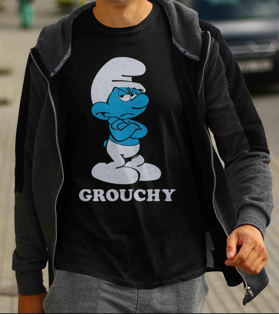 Grouchy Smurf Crossed Arms Stance T-Shirt