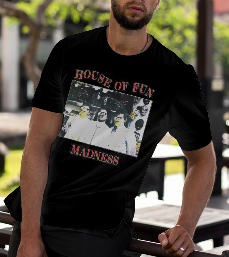 Madness House Of Fun 1980s Band Photo With Mask Collection T-Shirt