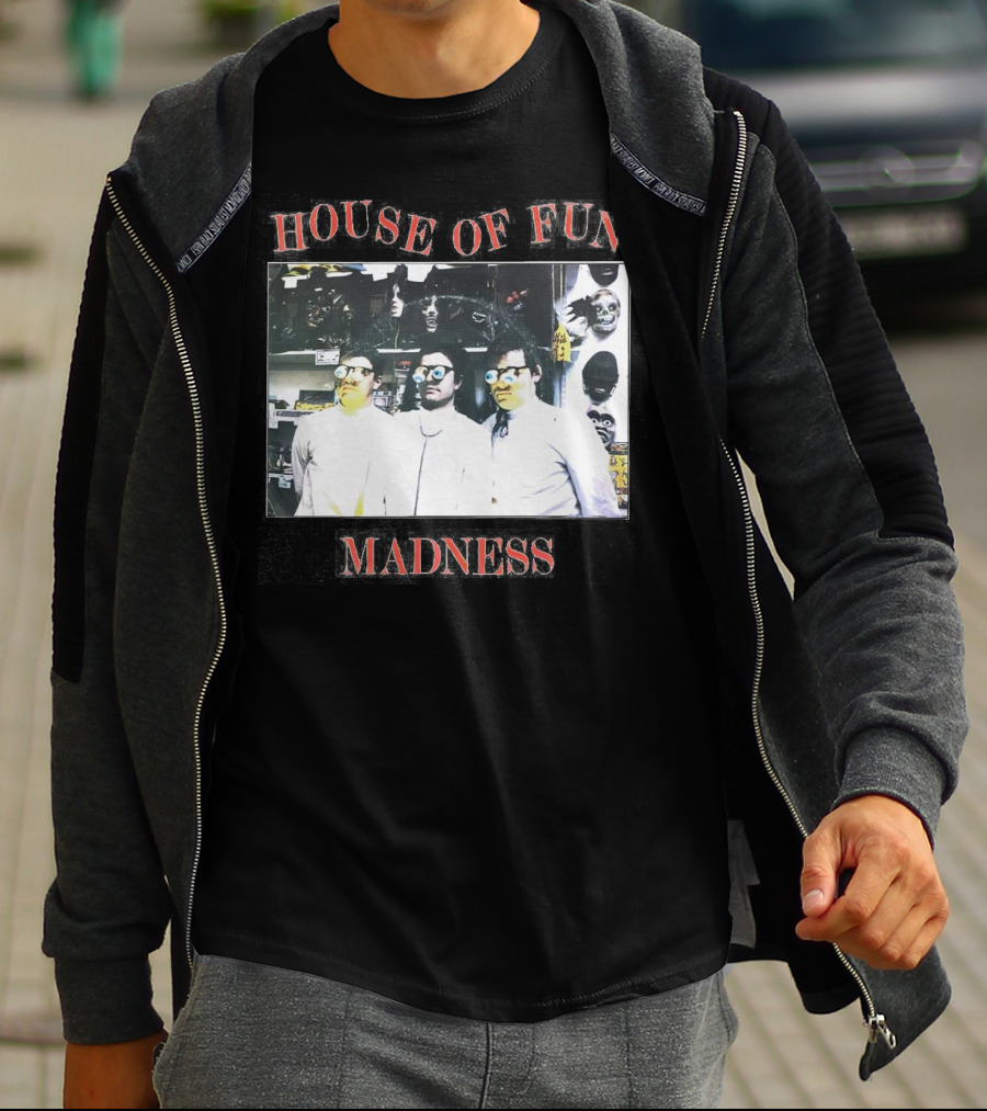 Madness House Of Fun 1980s Band Photo With Mask Collection T-Shirt