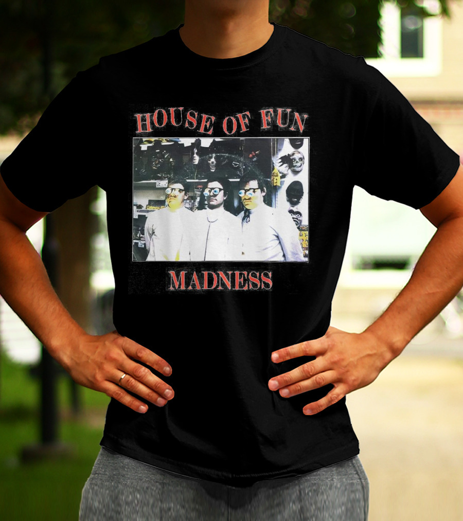 Madness House Of Fun 1980s Band Photo With Mask Collection T-Shirt