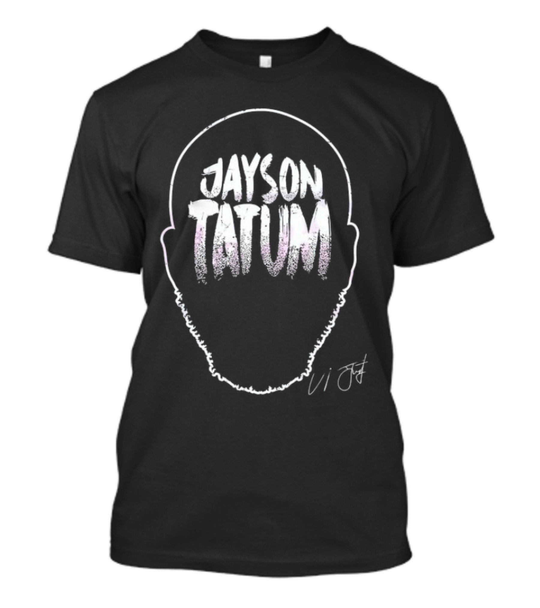 Jayson Tatum Basketball Player Name Art Signature T-Shirt