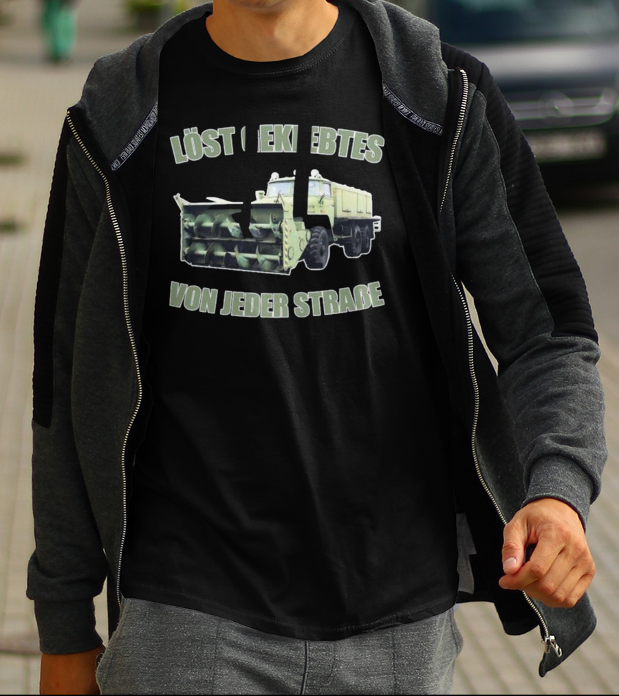Löst Geklebtes Von Jeder Straße Snowplow Truck T-Shirt