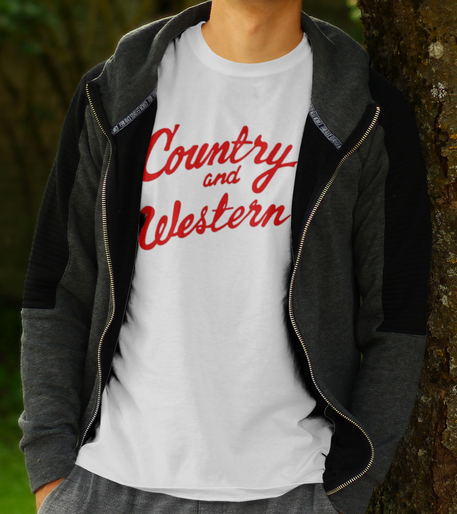 Country And Western Red Script T-Shirt