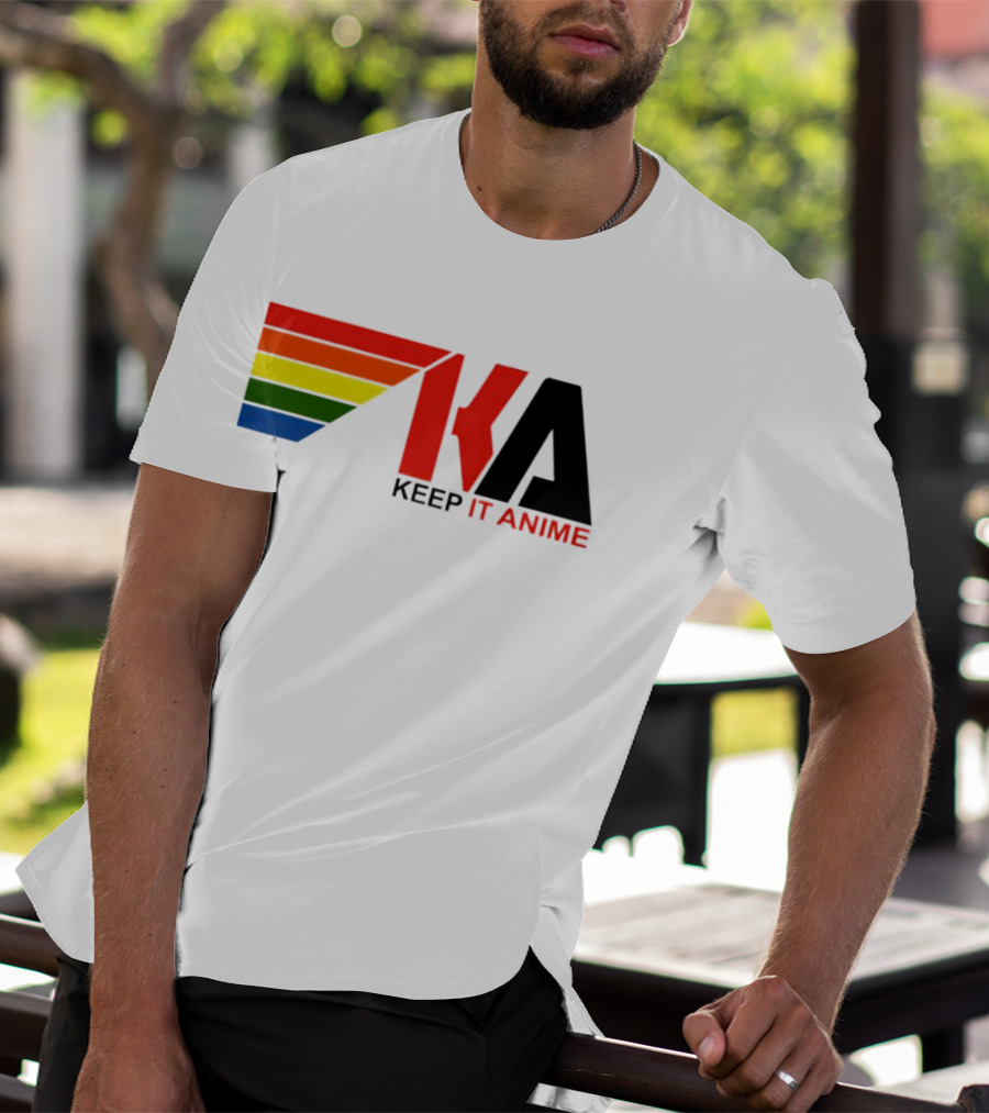 KEEP IT ANIME KA Rainbow Stripes T-Shirt