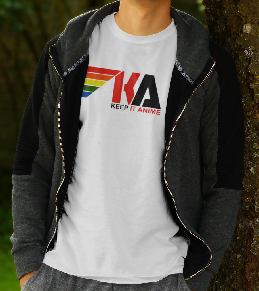 KEEP IT ANIME KA Rainbow Stripes T-Shirt