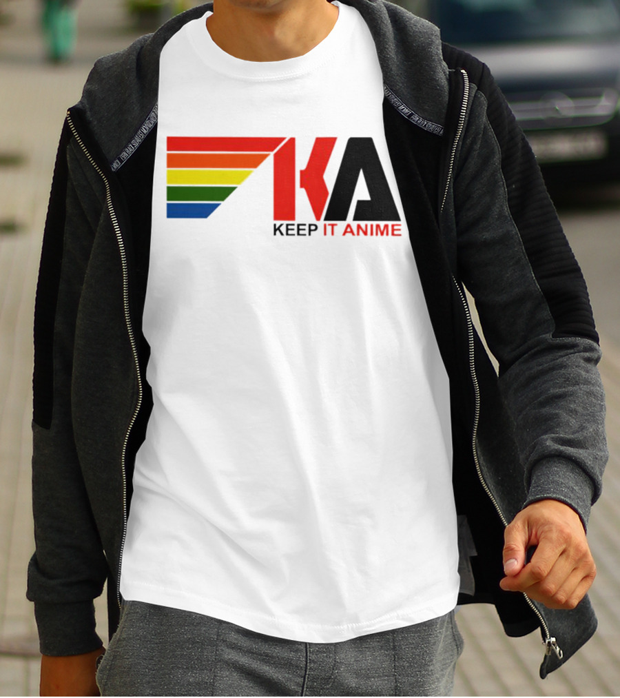 KEEP IT ANIME KA Rainbow Stripes T-Shirt