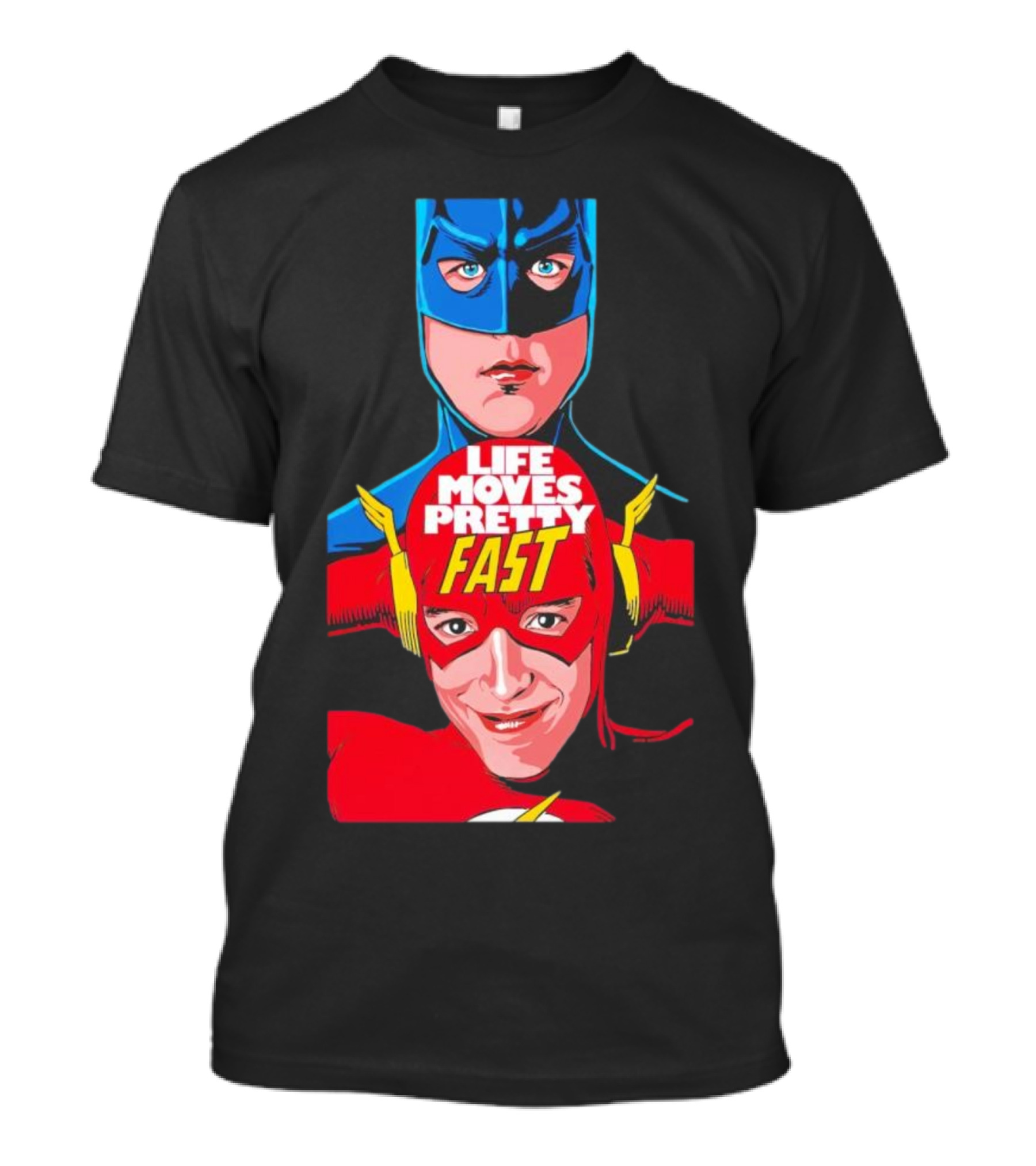 Life Moves Pretty Fast Batman And Flash Crossover T-Shirt