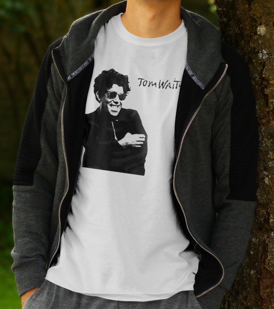 Tom Waits Black And White Sunglasses T-Shirt