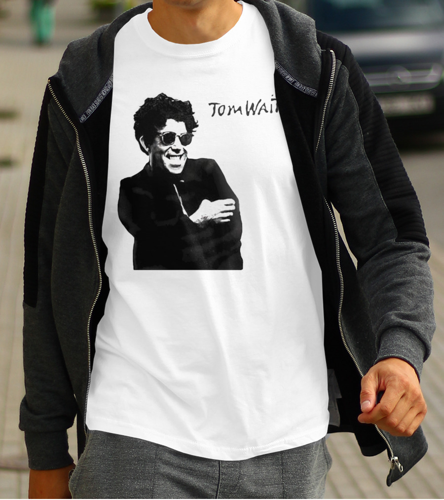 Tom Waits Black And White Sunglasses T-Shirt