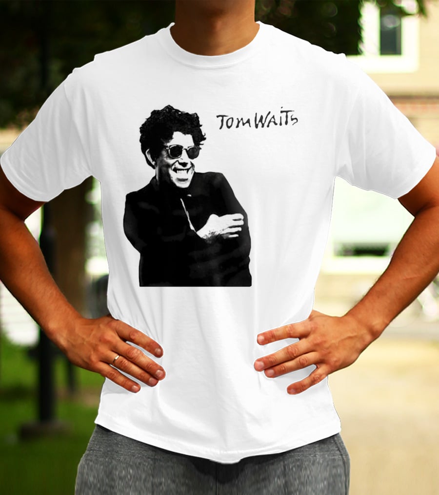 Tom Waits Black And White Sunglasses T-Shirt