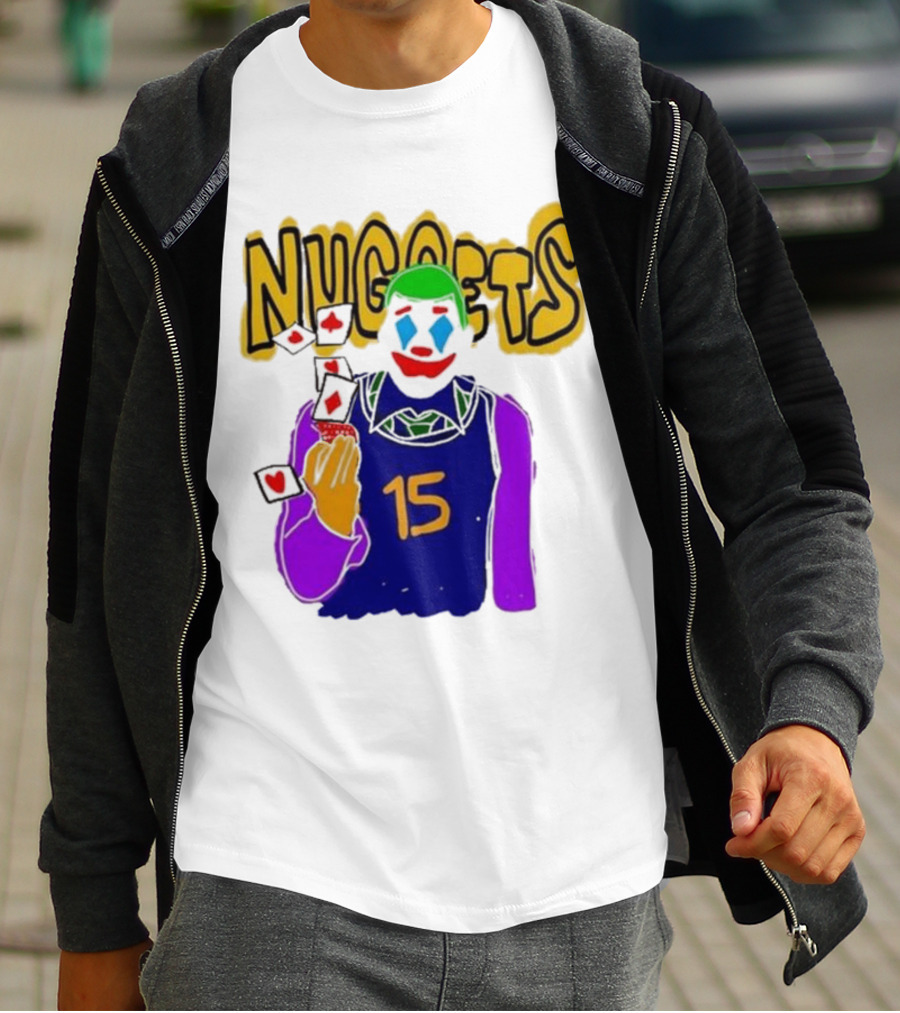 Nuggets Clown 15 Nikola Jokic Joker Basketball NBA T-Shirt