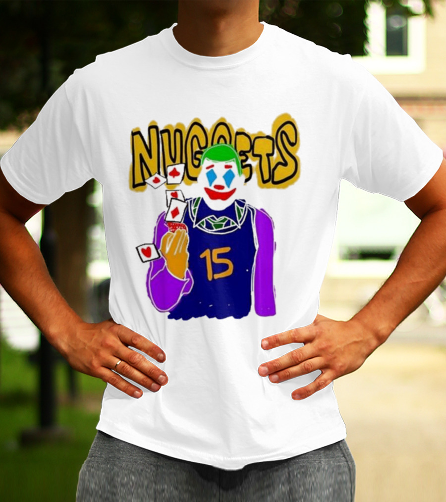 Nuggets Clown 15 Nikola Jokic Joker Basketball NBA T-Shirt