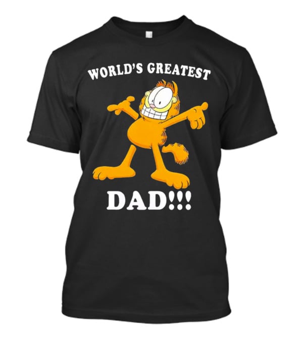 World's Greatest Dad Garfield Enthusiastic Pose T-Shirt