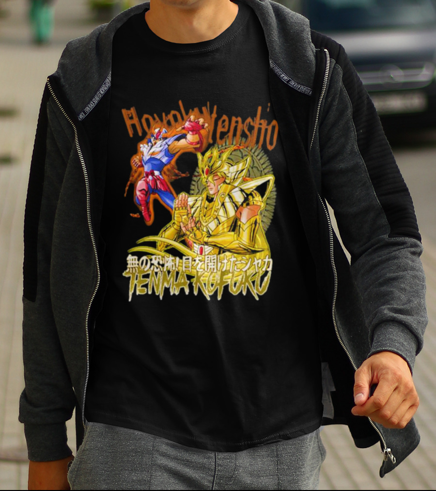 Phoenix Ikki Tenma Kofuku Action Scene Hyaku Ren Sho Saint Seiya T-Shirt