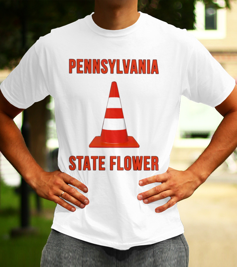 PENNSYLVANIA STATE FLOWER TRAFFIC CONE T-Shirt