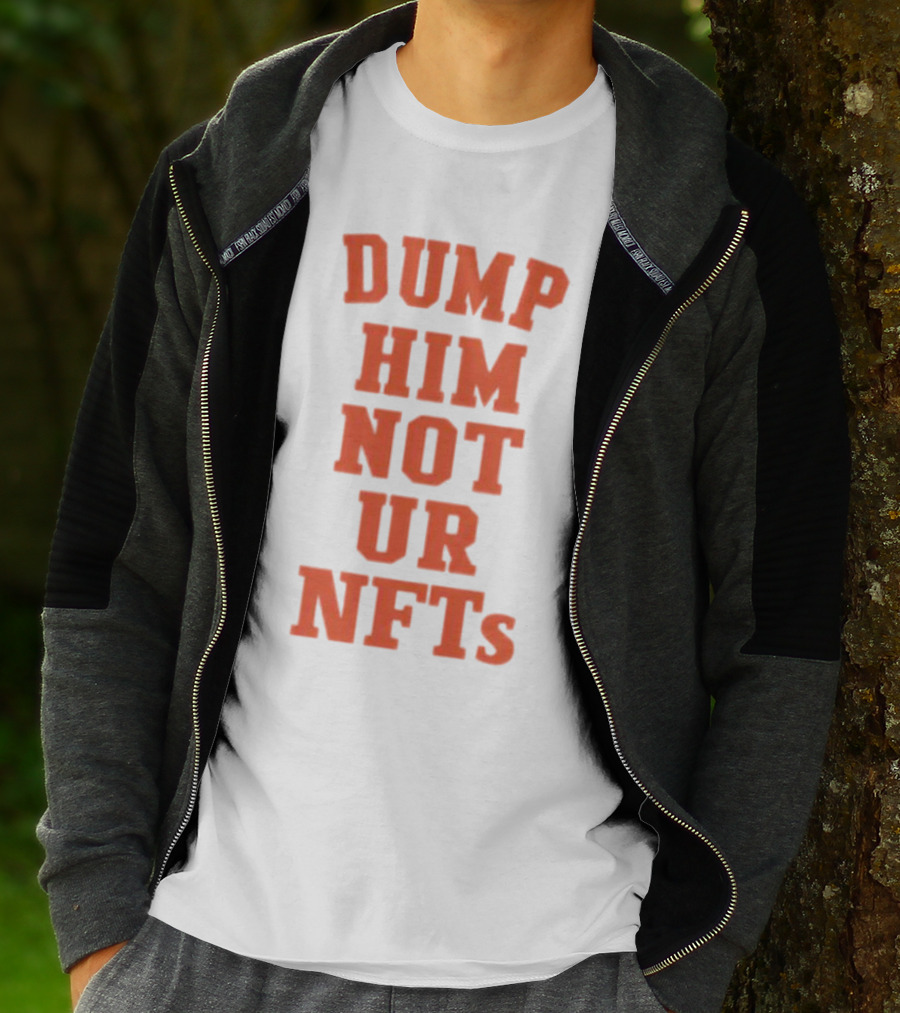 Dump Him Not Ur NFTs Retro Block Letter T-Shirt