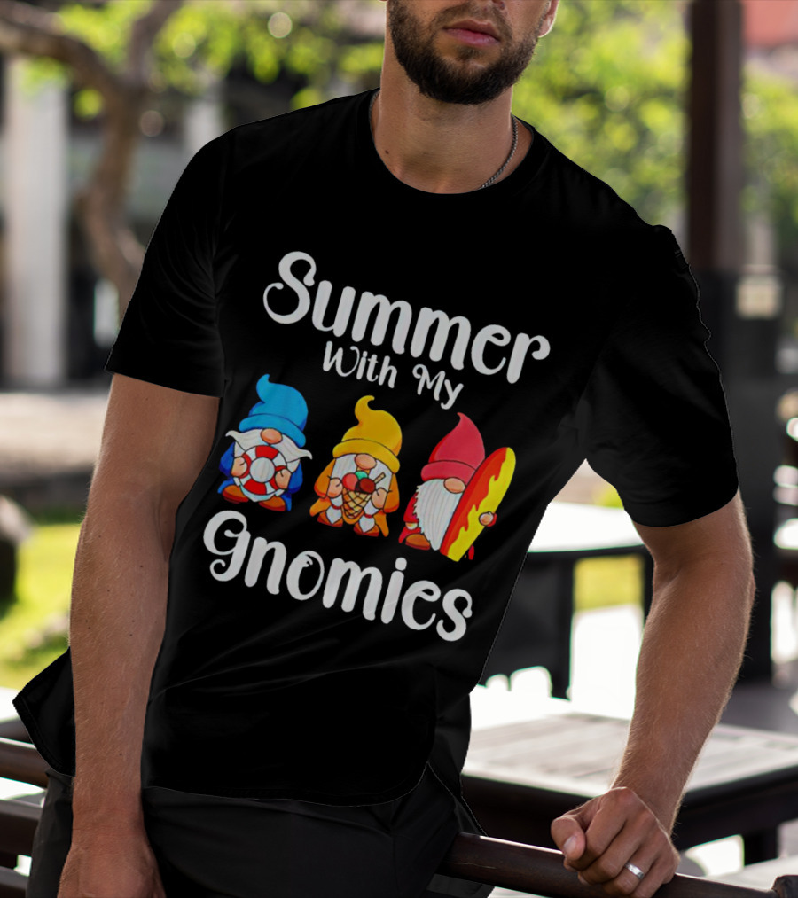 Summer With My Gnomies Beach Fun Adventure T-Shirt