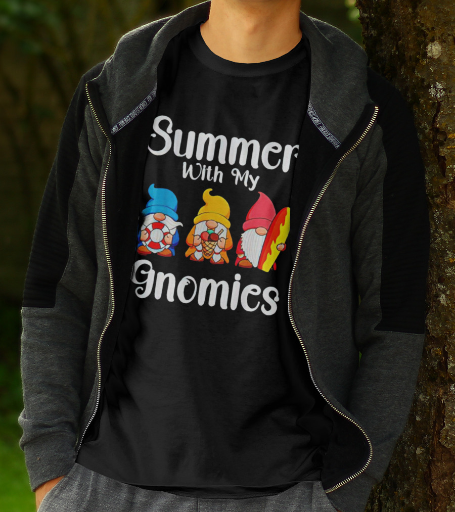 Summer With My Gnomies Beach Fun Adventure T-Shirt