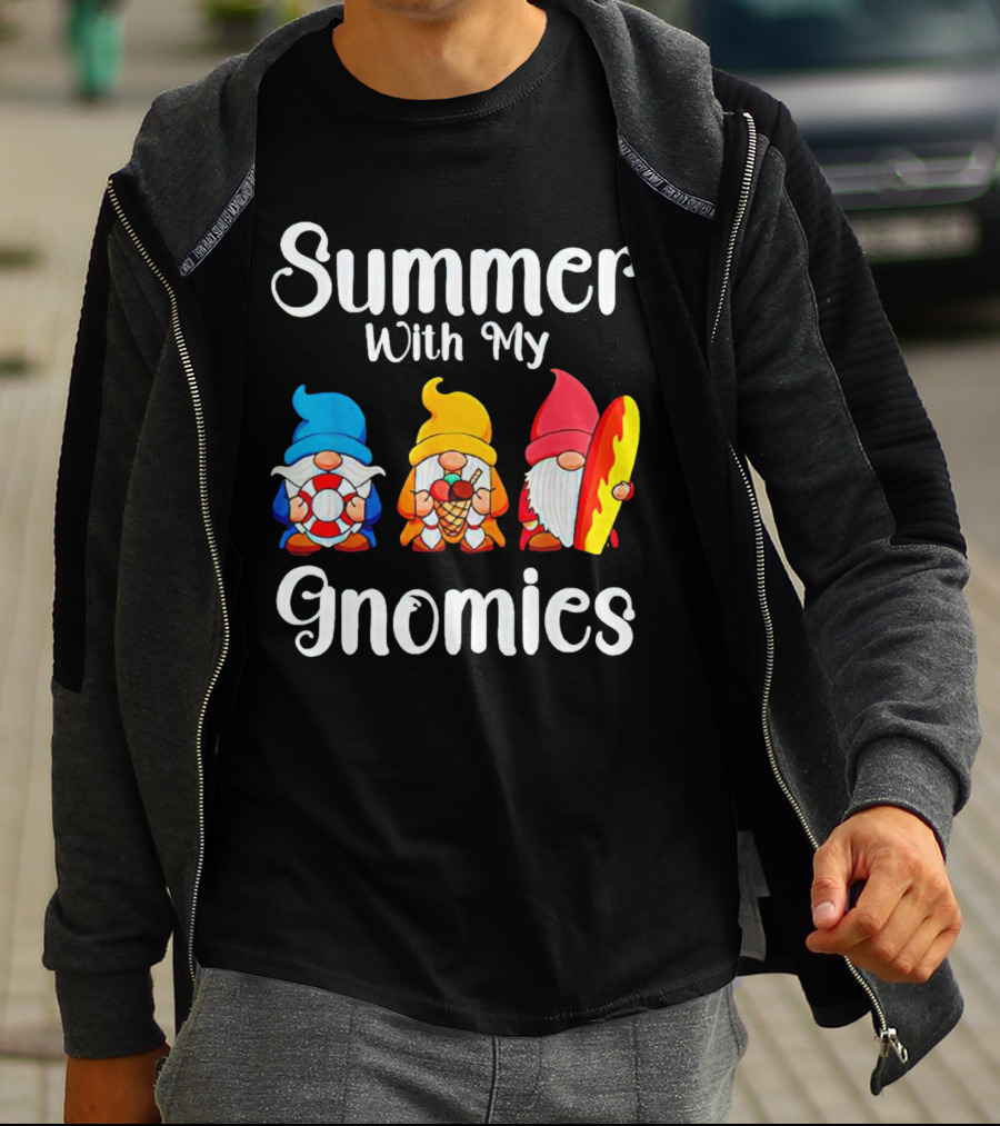 Summer With My Gnomies Beach Fun Adventure T-Shirt