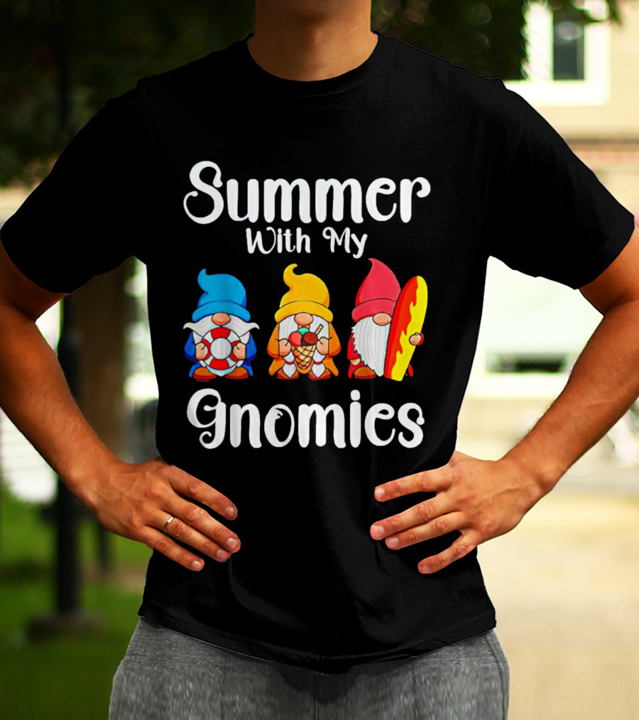 Summer With My Gnomies Beach Fun Adventure T-Shirt