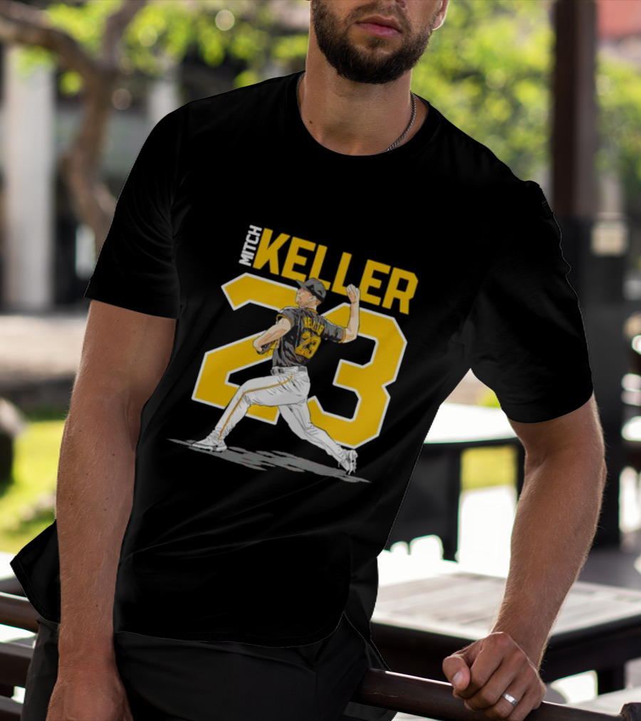 Mitch Keller 23 Pittsburgh Pirates Pitching Action T-Shirt