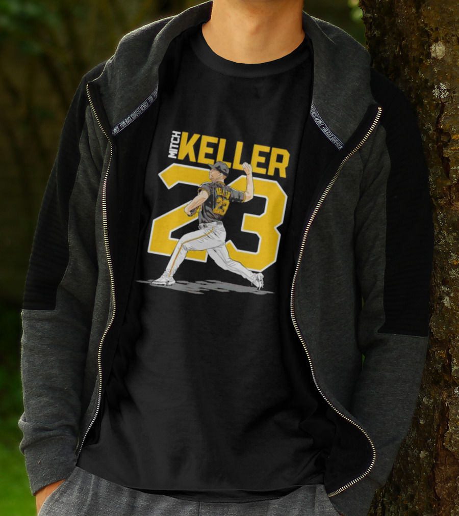 Mitch Keller 23 Pittsburgh Pirates Pitching Action T-Shirt
