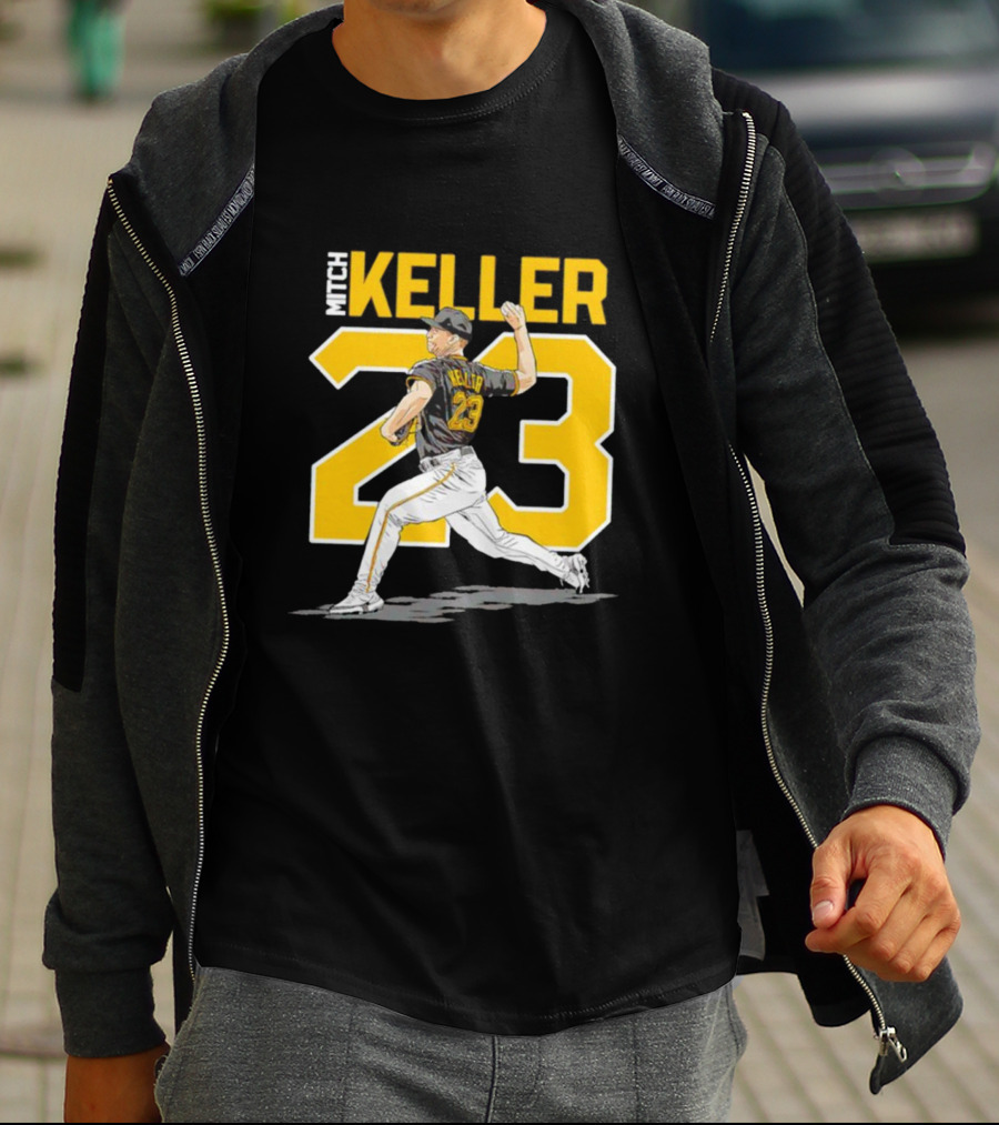 Mitch Keller 23 Pittsburgh Pirates Pitching Action T-Shirt