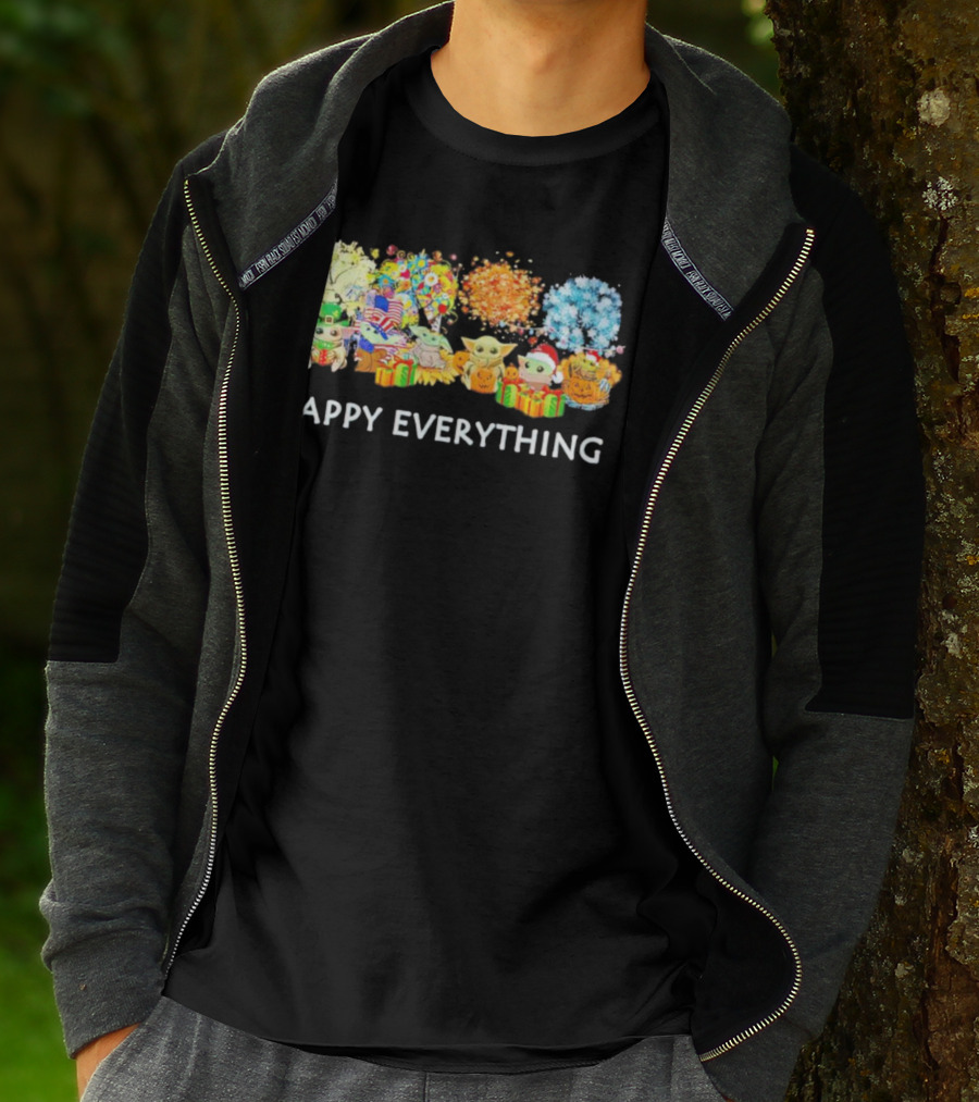 Baby Yoda Happy Everything Holiday T-Shirt
