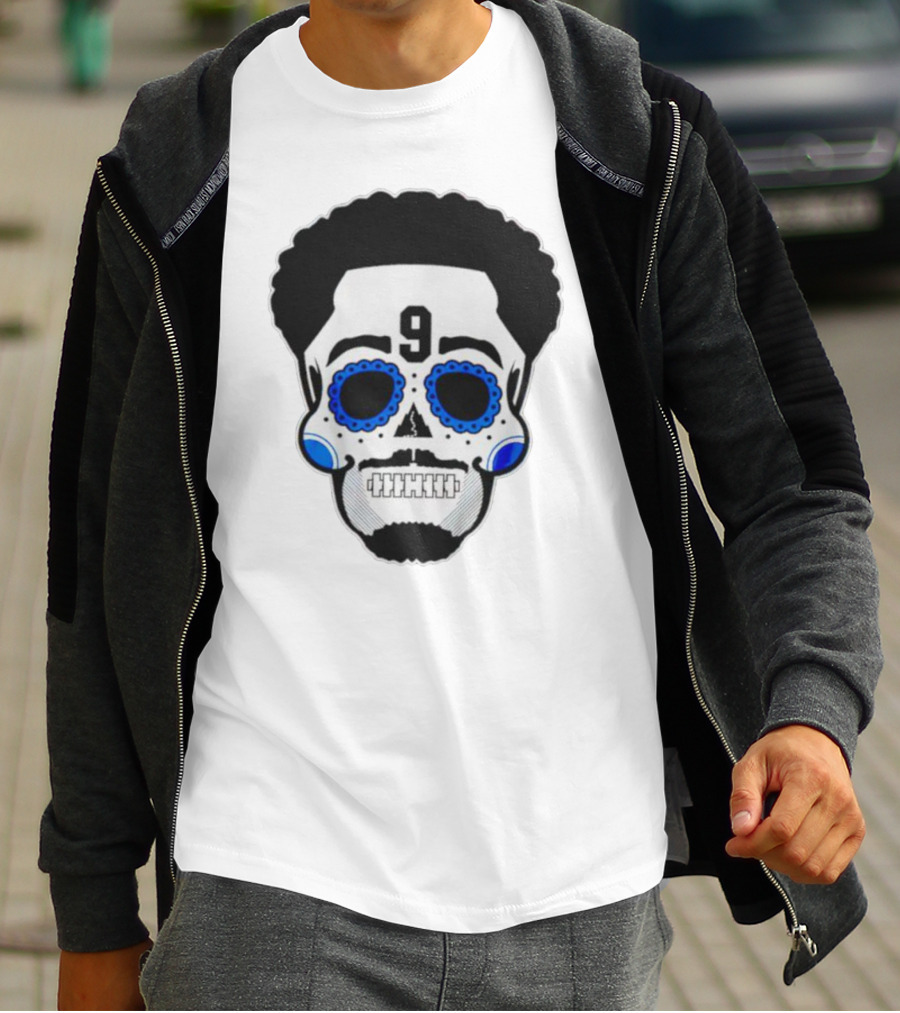Bryce Young Carolina Panthers 9 Sugar Skull T-Shirt