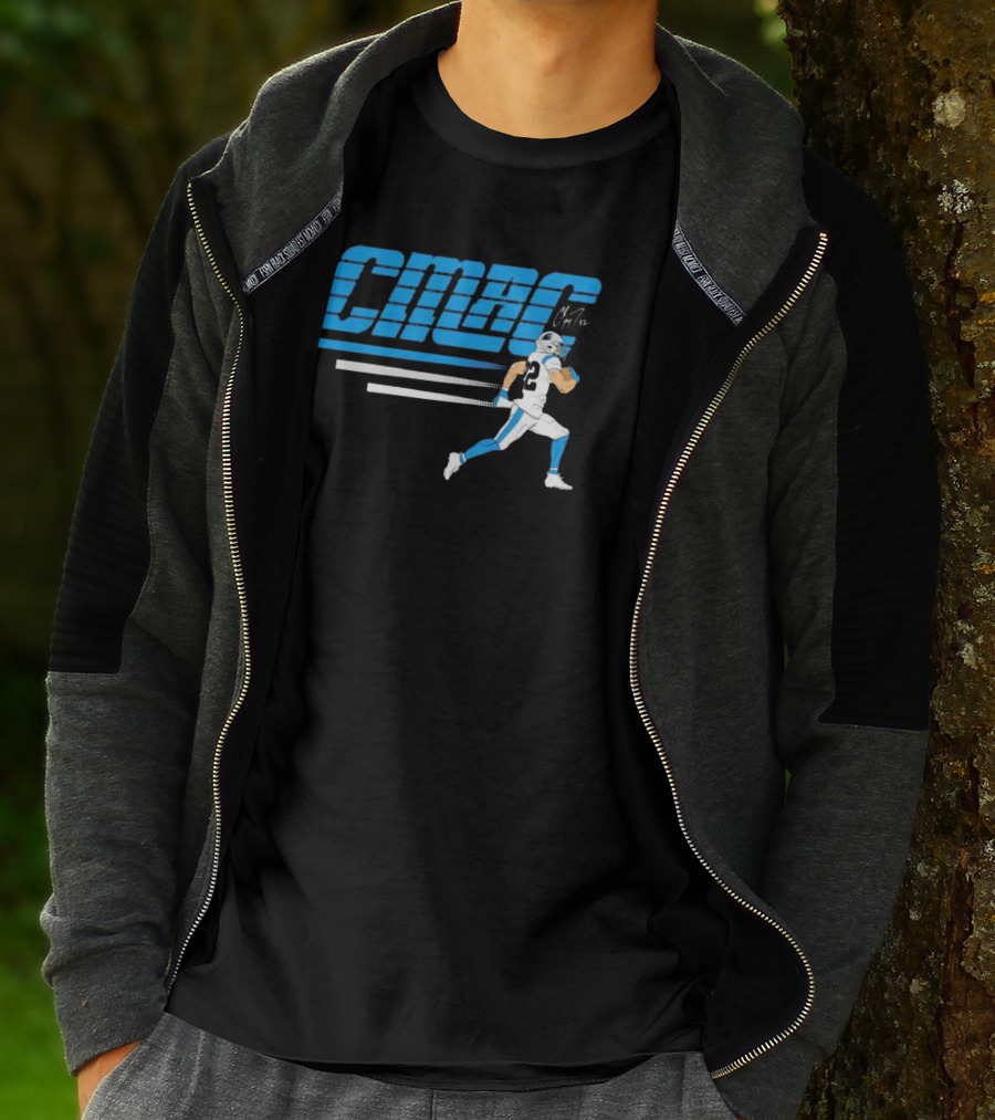 C-Mac Christian McCaffrey Running Carolina Panthers T-Shirt