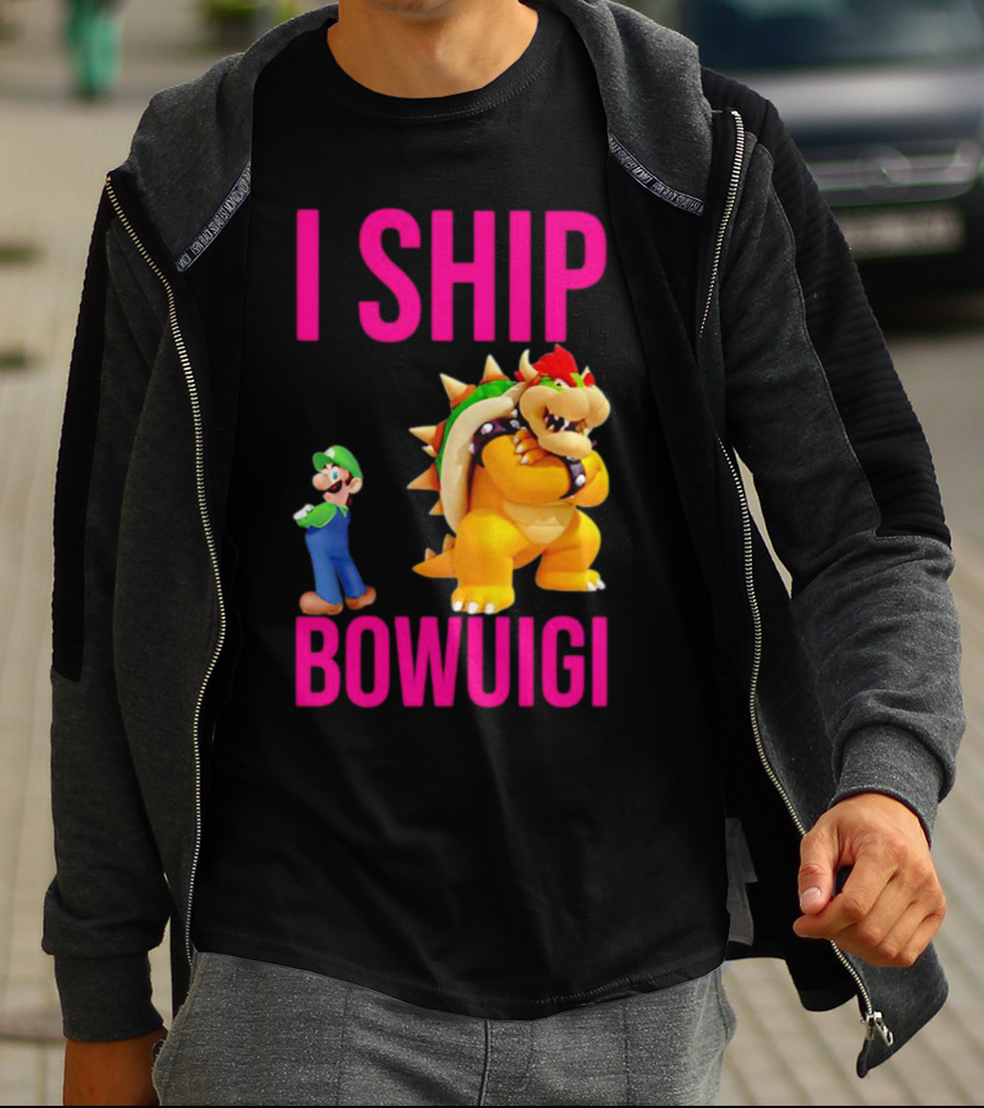I Ship Bowuigi Super Mario Luigi Bowser T-Shirt