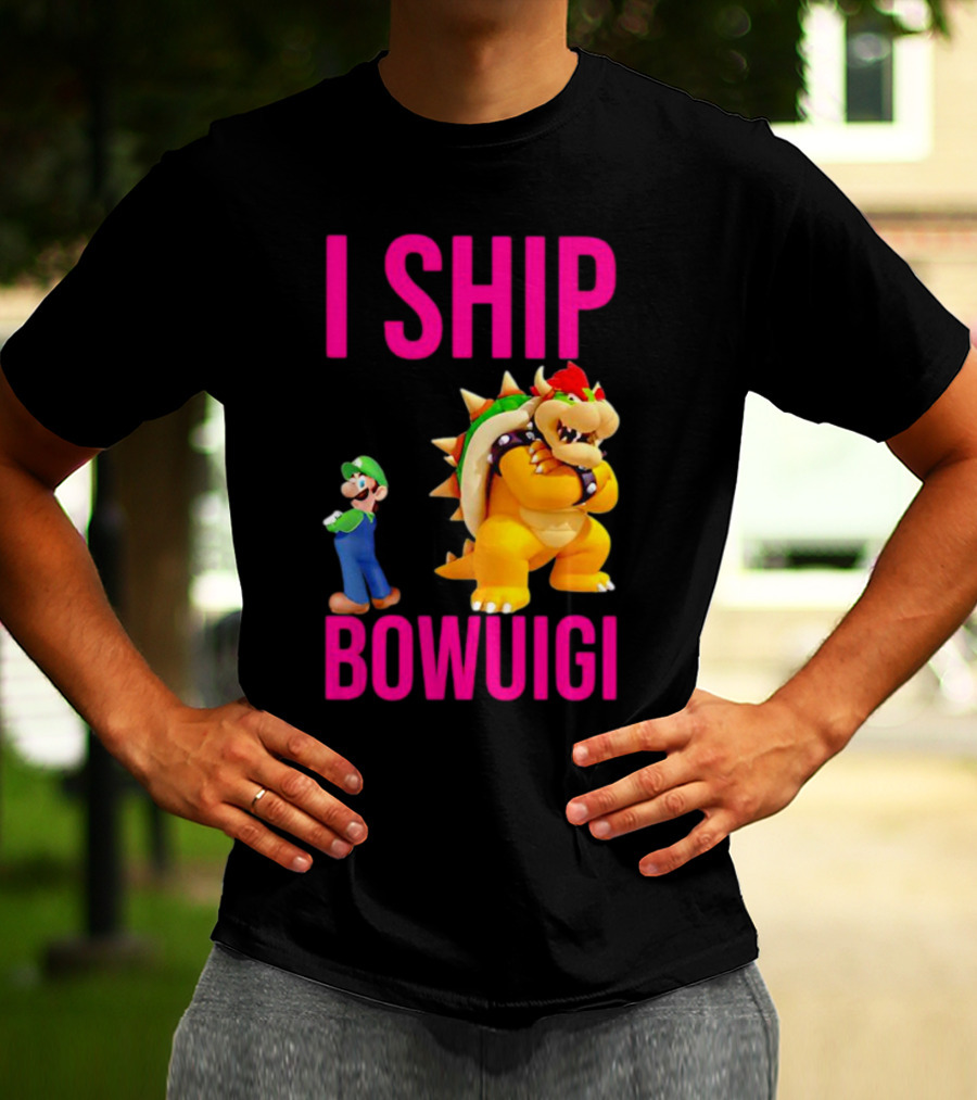 I Ship Bowuigi Super Mario Luigi Bowser T-Shirt