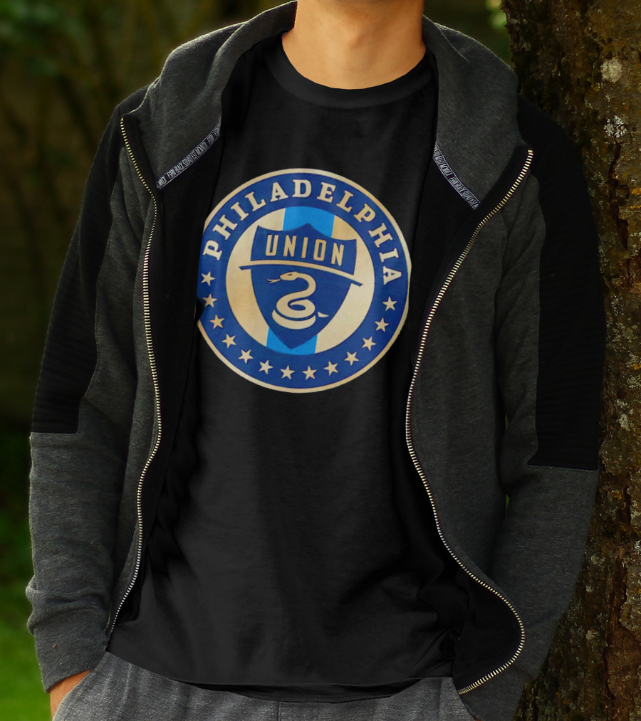 Philadelphia Union Soccer Team Emblem With Stars And Coiled Snake T-Shirt
