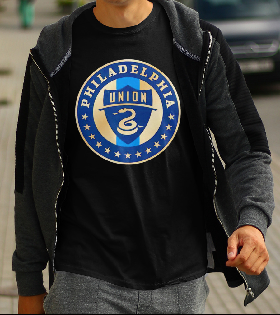 Philadelphia Union Soccer Team Emblem With Stars And Coiled Snake T-Shirt