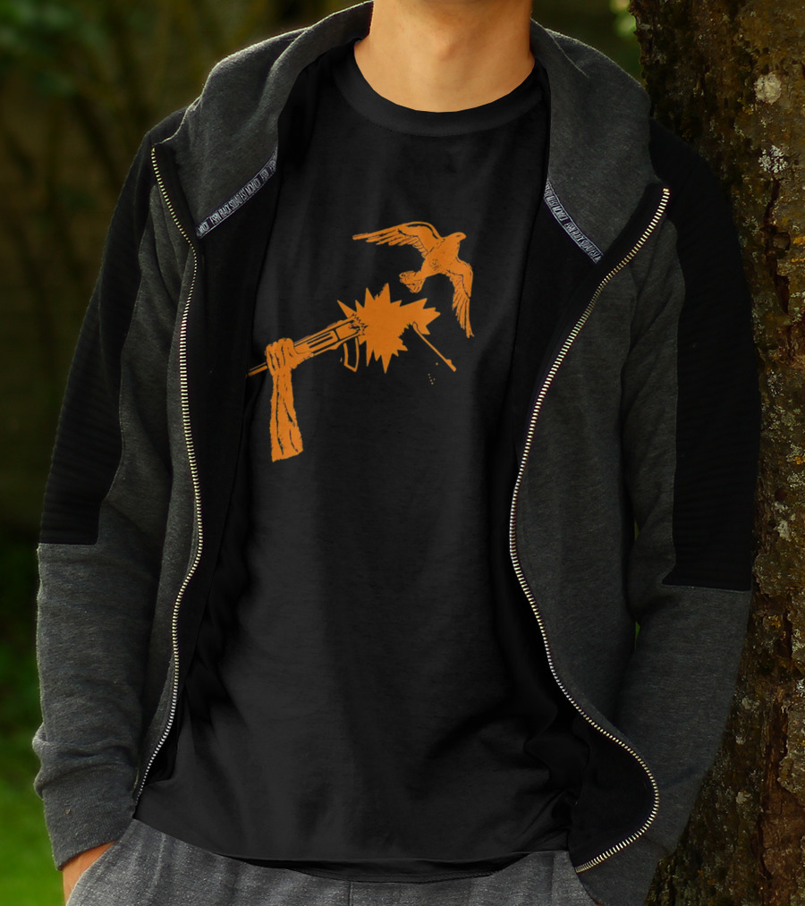 Anti War Gun And Dove Explosive Encounter T-Shirt