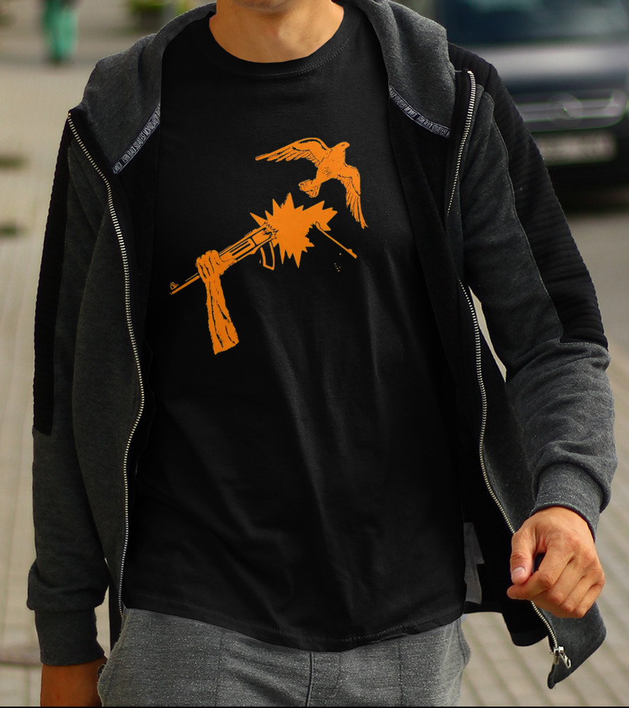 Anti War Gun And Dove Explosive Encounter T-Shirt