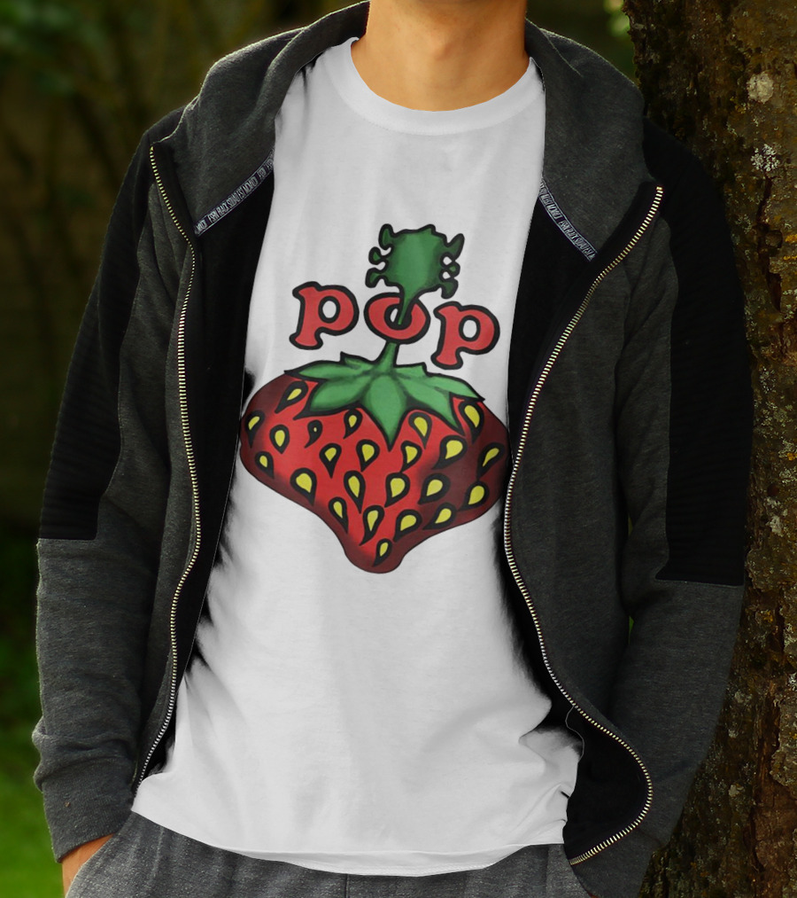 Strawberry Fields Pop Festival Logo With Strawberry T-Shirt