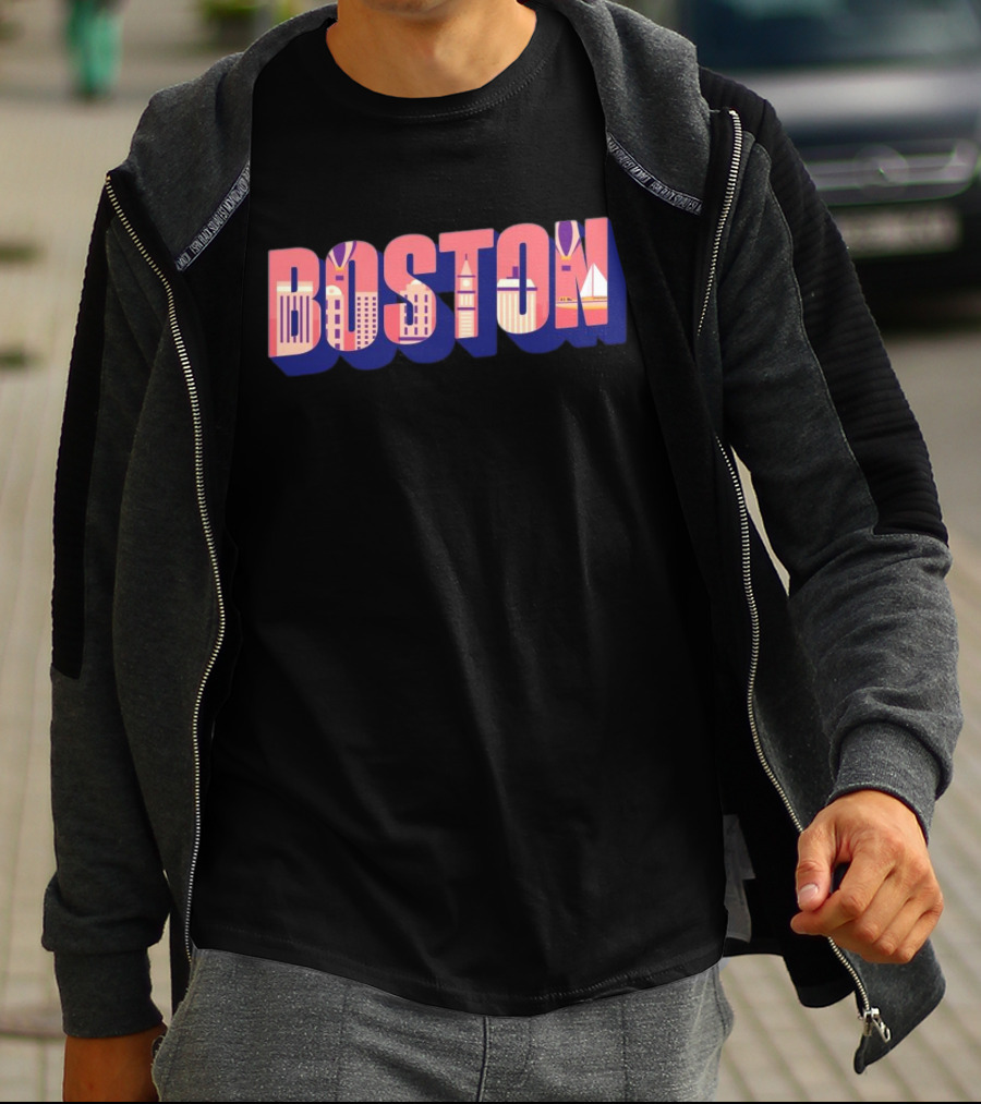 Boston City Landmarks Boston T-Shirt