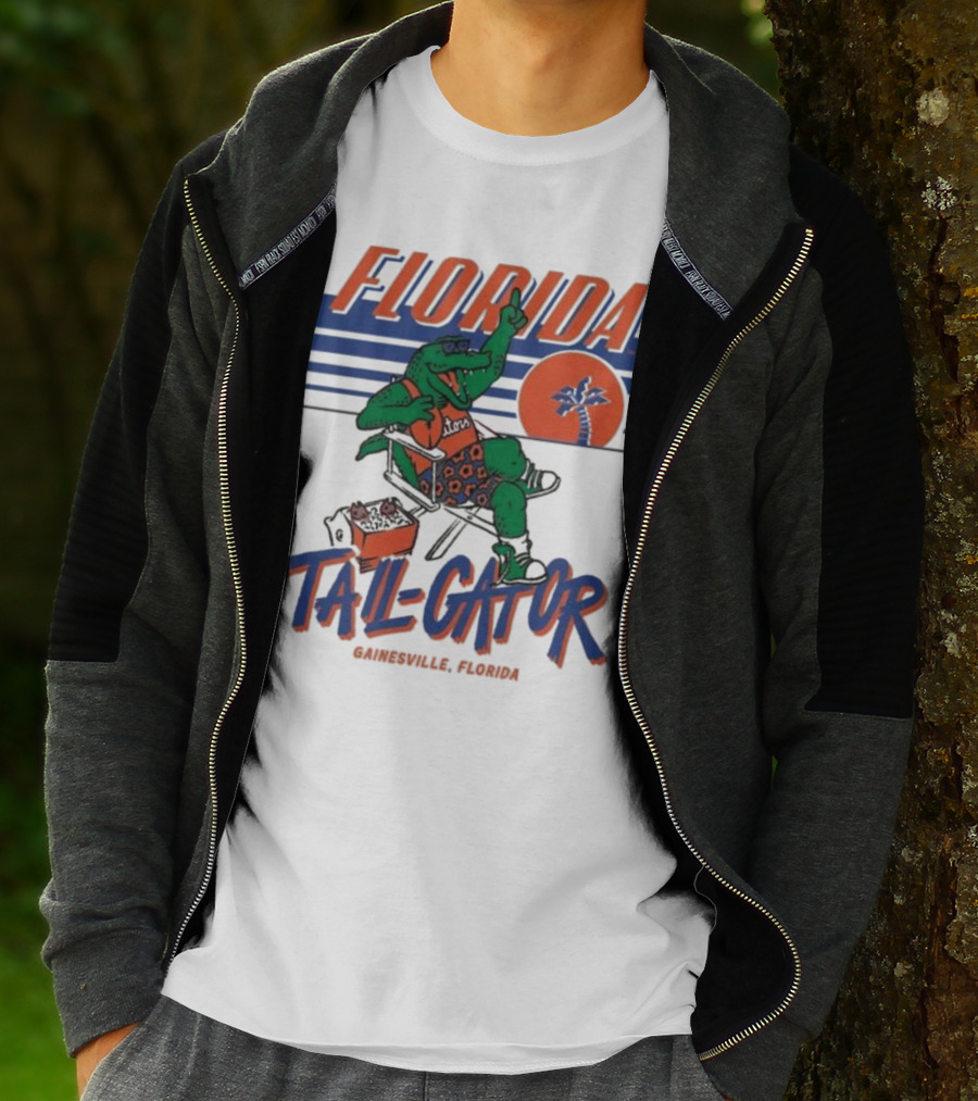 Florida Tail-Gator 1987 Gainesville Retro Style Palm Tree Gator T-Shirt