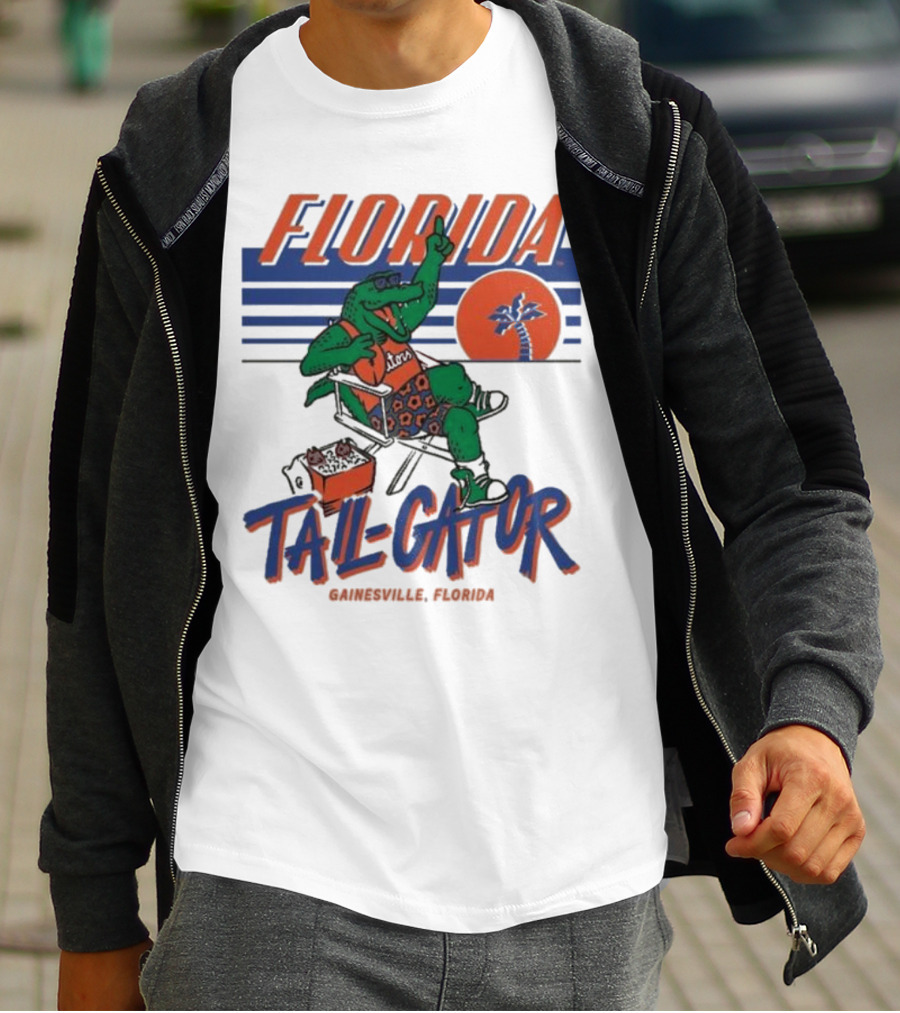 Florida Tail-Gator 1987 Gainesville Retro Style Palm Tree Gator T-Shirt