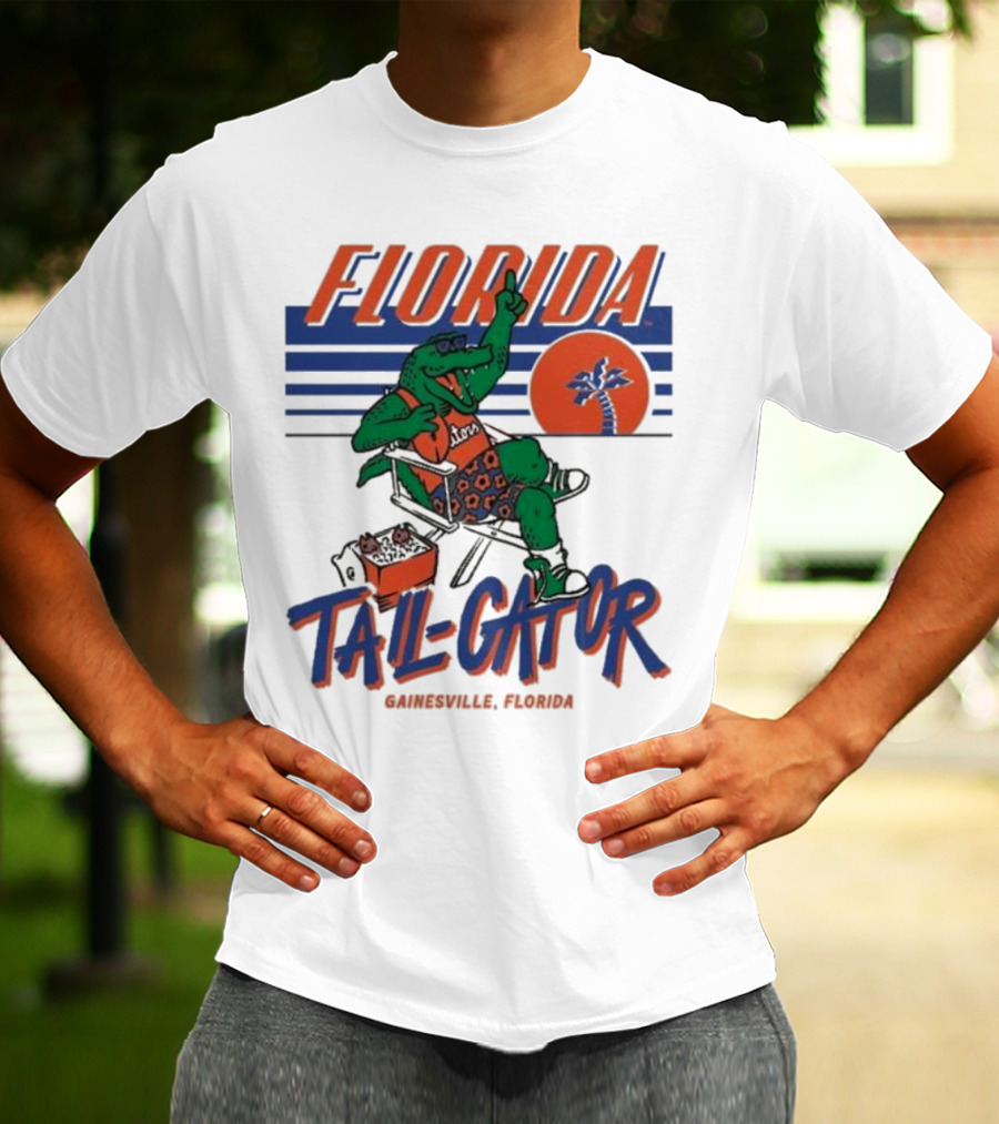 Florida Tail-Gator 1987 Gainesville Retro Style Palm Tree Gator T-Shirt