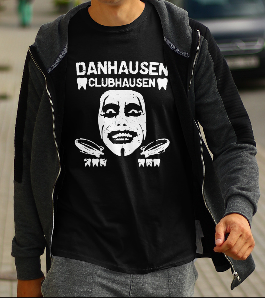 Danhausen Clubhausen Face With Teeth And Bats T-Shirt