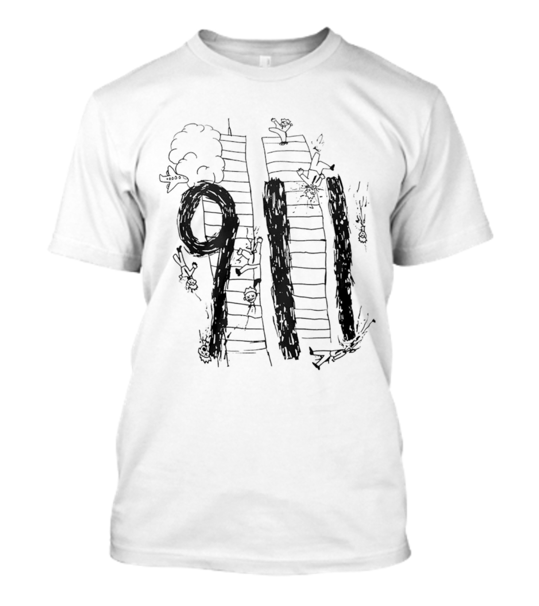 Frank Hassle 911 Twin Towers Sketch T-Shirt