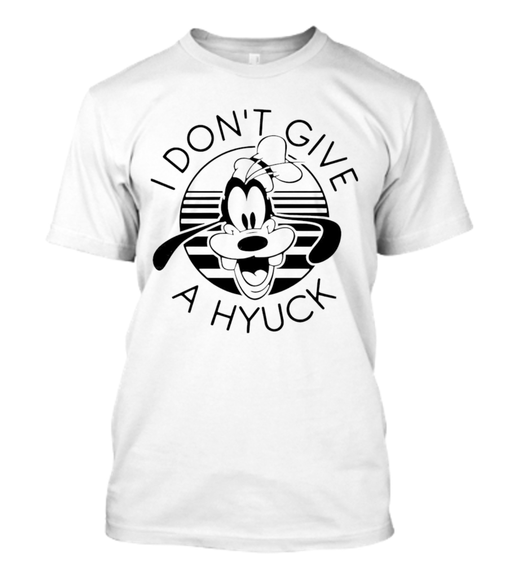 Goofy I Don't Give A Hyuck Retro Circle Face T-Shirt