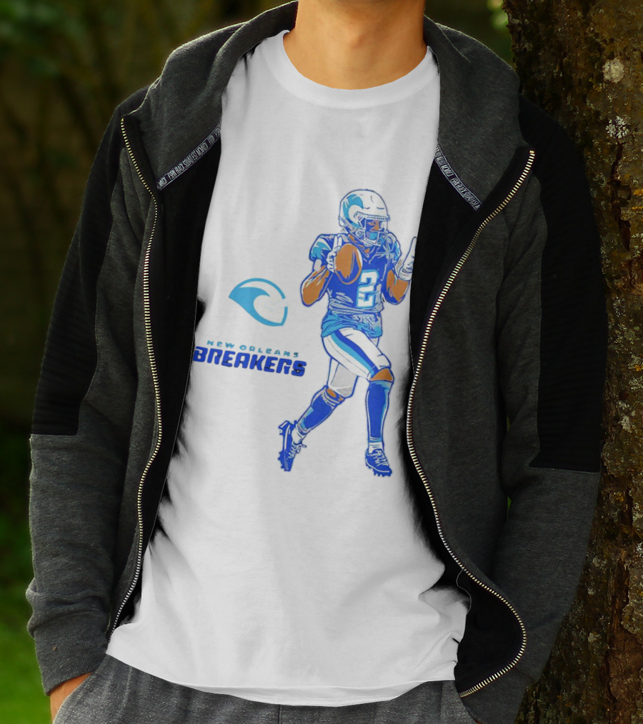 Johnnie Dixon 2 New Orleans Breakers Football Deuces T-Shirt