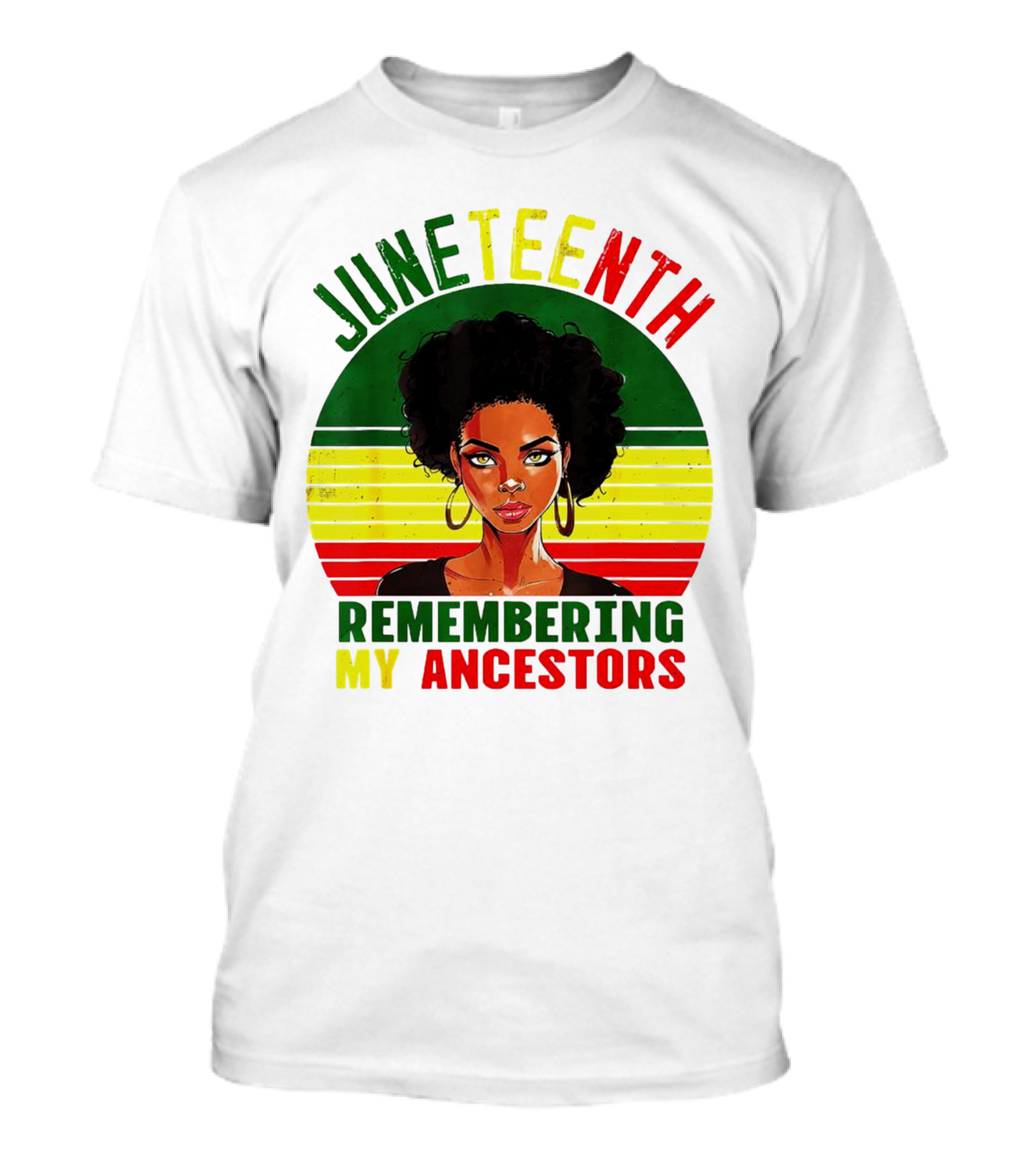 Juneteenth Remembering My Ancestors Black Women Loc'd Hair T-Shirt