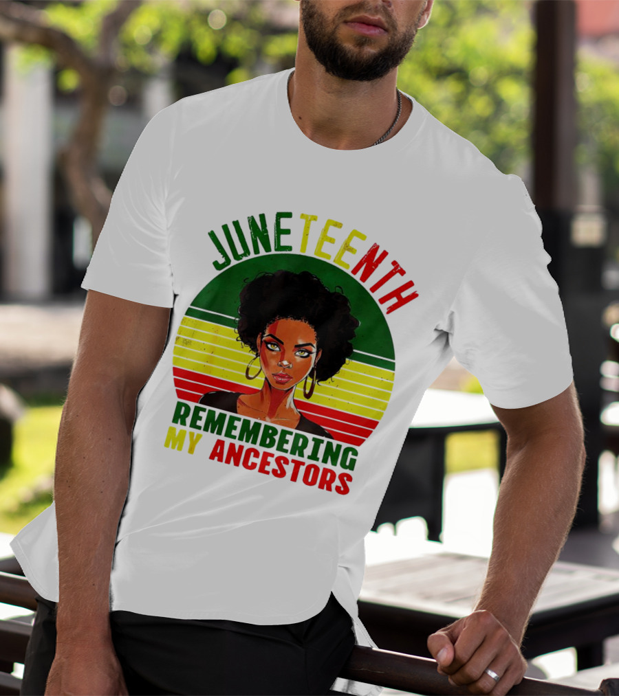 Juneteenth Remembering My Ancestors Black Women Loc'd Hair T-Shirt